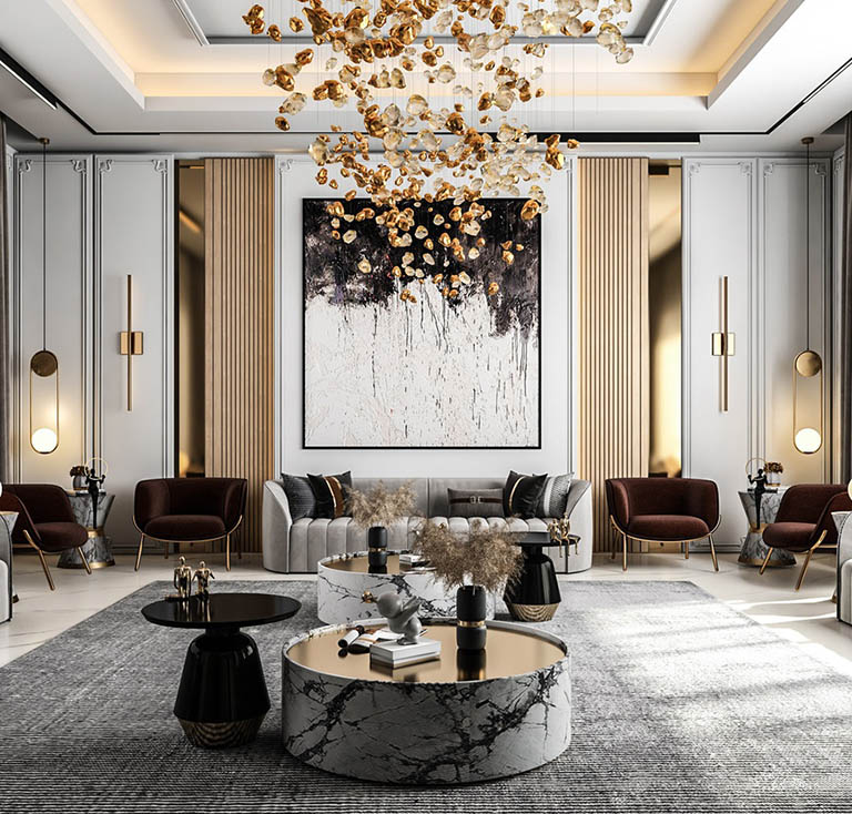 10 Mẫu Thiết Kế Nội Thất Phòng Khách Hiện Đại, Sang Trọng Cho Năm 2024 - 1747638227324